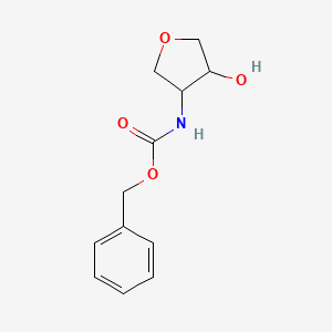 molecular formula C12H15NO4 B8677256 Benzyl (3S,4S)-4-hydroxytetrahydrofuran-3-ylcarbamate 