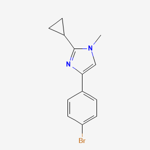 molecular formula C13H13BrN2 B8677270 4-(4-bromophenyl)-2-cyclopropyl-1-methyl-1H-imidazole 