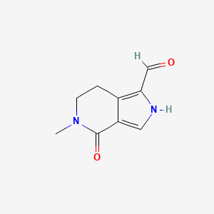 molecular formula C9H10N2O2 B8677336 5-methyl-4-oxo-4,5,6,7-tetrahydro-2H-pyrrolo[3,4-c]pyridine-1-carbaldehyde 