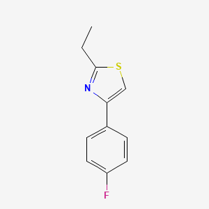 molecular formula C11H10FNS B8677362 2-Ethyl-4-(4-fluorophenyl)thiazole 