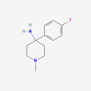 molecular formula C12H17FN2 B8677374 4-(4-Fluorophenyl)-1-methyl-4-piperidinamine 