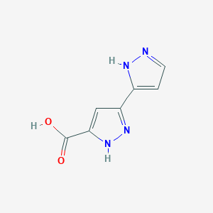 molecular formula C7H6N4O2 B8677420 1H,2'H-3,3'-Bipyrazole-5-carboxylic acid 