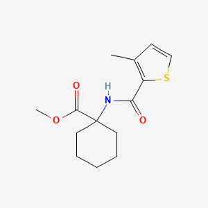 molecular formula C14H19NO3S B8677439 1-[[(3-Methyl-2-thienyl)carbonyl]amino]cyclohexanecarboxylic acid methyl ester 