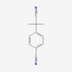 molecular formula C11H10N2 B8677696 4-(1-Cyano-1-methylethyl)benzonitrile 