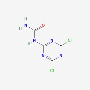 molecular formula C4H3Cl2N5O B8677699 Urea, (4,6-dichloro-1,3,5-triazin-2-yl)- CAS No. 39003-43-5