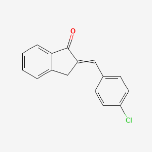 molecular formula C16H11ClO B8677726 2-(p-Chlorobenzylidene)-1-indanone 