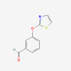 molecular formula C10H7NO2S B8677766 3-(1,3-Thiazol-2-yloxy)benzaldehyde 