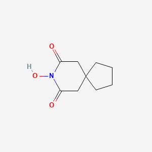molecular formula C9H13NO3 B8677814 8-Hydroxy-8-azaspiro[4.5]decane-7,9-dione CAS No. 64744-43-0