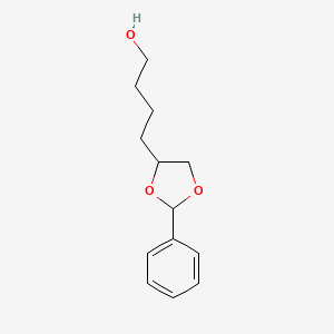 molecular formula C13H18O3 B8677875 1,3-Dioxolane-4-butanol, 2-phenyl- CAS No. 148254-22-2