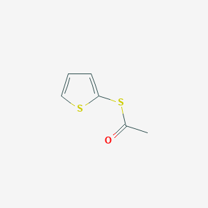 molecular formula C6H6OS2 B8677929 Thiophene-2-thiol, S-acetyl- 