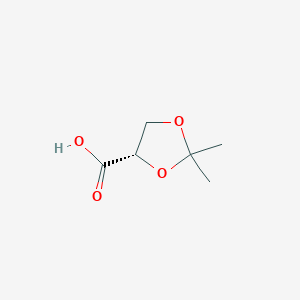 molecular formula C6H10O4 B008678 (S)-2,2-Dimethyl-1,3-dioxolane-4-carboxylic acid CAS No. 102045-96-5