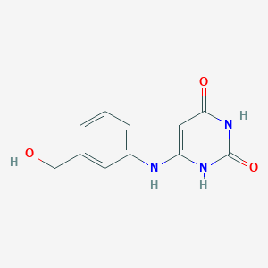 molecular formula C11H11N3O3 B8678259 6-(Meta-hydroxymethyl anilino)uracil CAS No. 72255-52-8