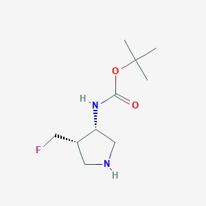 molecular formula C10H19FN2O2 B8678364 Carbamicacid,[(3R,4R)-4-(fluoromethyl)-3-pyrrolidinyl]-,1,1-dimethylethylester,rel- 