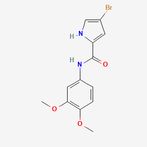 molecular formula C13H13BrN2O3 B8678653 4-bromo-N-(3,4-dimethoxyphenyl)-1H-pyrrole-2-carboxamide 