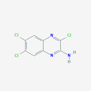 molecular formula C8H4Cl3N3 B8678674 3,6,7-Trichloroquinoxalin-2-amine 