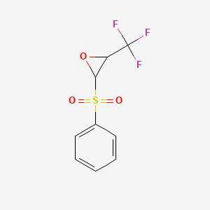 molecular formula C9H7F3O3S B8678675 2-(Phenylsulfonyl)-3-(trifluoromethyl)oxirane CAS No. 160009-38-1