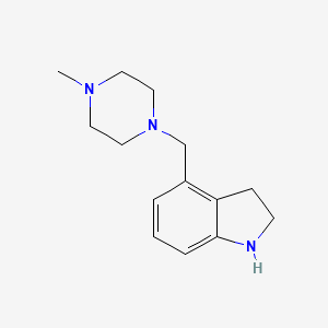 molecular formula C14H21N3 B8678680 4-(4-methylpiperazin-1-ylmethyl)-2,3-dihydro-1H-indole 