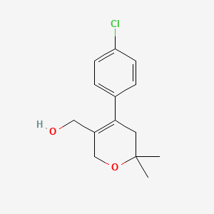 (4-(4-Chlorophenyl)-6,6-dimethyl-5,6-dihydro-2h-pyran-3-yl)methanol