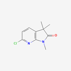 molecular formula C10H11ClN2O B8679129 6-Chloro-1,3,3-trimethyl-1H,2H,3H-pyrrolo[2,3-b]pyridin-2-one 
