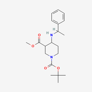 molecular formula C20H30N2O4 B8679135 Methyl1-Boc-4-[[(R)-1-phenylethyl]amino]piperidine-3-carboxylate 