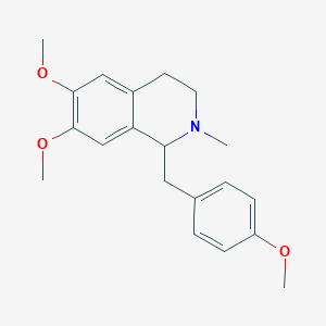 molecular formula C20H25NO3 B086792 Isoquinoline, 1,2,3,4-tetrahydro-6,7-dimethoxy-1-((4-methoxyphenyl)methyl)-2-methyl- CAS No. 13425-06-4