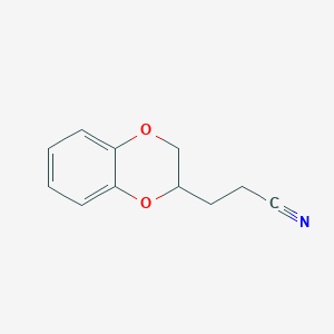 molecular formula C11H11NO2 B8679227 3-(2,3-Dihydro-1,4-benzodioxin-2-yl)propanenitrile 