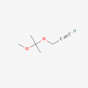 molecular formula C7H12O2 B8679248 3-(1-Methoxy-1-methylethoxy)propyne CAS No. 68931-51-1