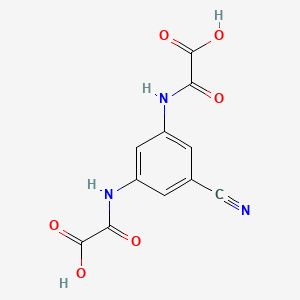 molecular formula C11H7N3O6 B8679452 N,n'-(5-cyano-m-phenylene)dioxamic acid CAS No. 53882-10-3