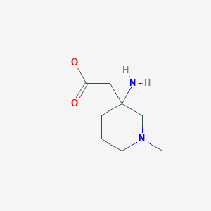 Methyl 2-(3-amino-1-methylpiperidin-3-yl)acetate