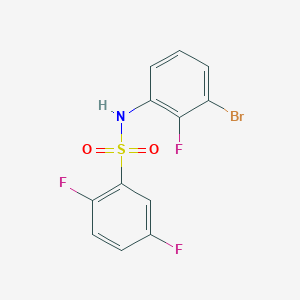 molecular formula C12H7BrF3NO2S B8679501 N-(3-bromo-2-fluoro-phenyl)-2,5-difluoro-benzenesulfonamide 