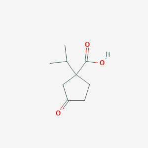molecular formula C9H14O3 B8679514 1-Isopropyl-3-oxocyclopentanecarboxylic acid 