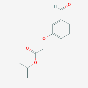 molecular formula C12H14O4 B8679541 Isopropyl 2-(3-formylphenoxy)acetate 