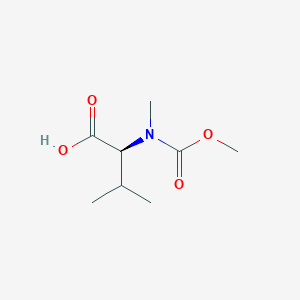 molecular formula C8H15NO4 B8679630 N-(Methoxycarbonyl)-N-methyl-L-valine 