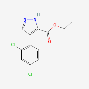 4-(2,4-dichloro-phenyl)-1H-pyrazole-3-carboxylic acid ethyl ester