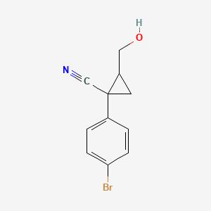 1-(4-Bromo-phenyl)-2-hydroxymethyl-cyclopropanecarbonitrile