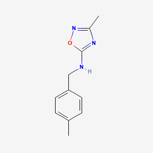 molecular formula C11H13N3O B8679659 3-Methyl-N-[(4-methylphenyl)methyl]-1,2,4-oxadiazol-5-amine CAS No. 62347-91-5