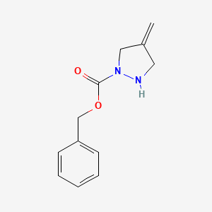 molecular formula C12H14N2O2 B8679662 Benzyl 4-methylidenepyrazolidine-1-carboxylate CAS No. 503072-31-9