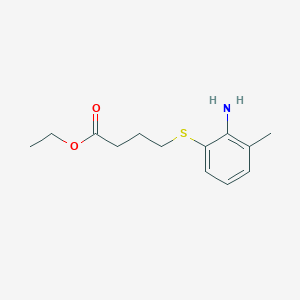 molecular formula C13H19NO2S B8679676 Ethyl 4-[(2-amino-3-methylphenyl)sulfanyl]butanoate CAS No. 144879-30-1