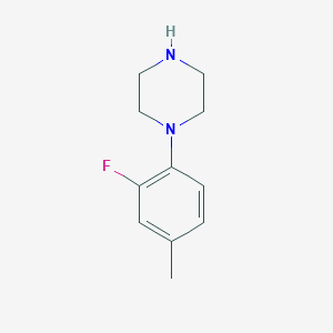 molecular formula C11H15FN2 B8679696 1-(2-Fluoro-4-methylphenyl)piperazine 
