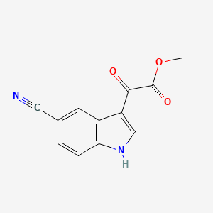 molecular formula C12H8N2O3 B8679746 Methyl 2-(5-cyano-1H-indol-3-yl)oxoacetate 