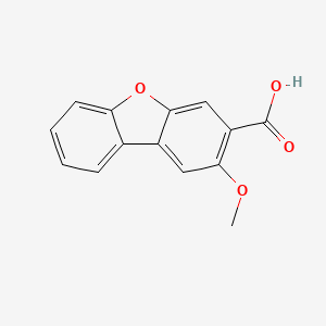 molecular formula C14H10O4 B8679760 2-Methoxy-3-dibenzofurancarboxylic acid 