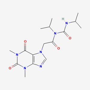 1,3-Diisopropyl-1-[2-(1,3-dimethyl-2,6-dioxo-1,2,3,6-tetrahydro-purin-7-yl)-acetyl]-urea