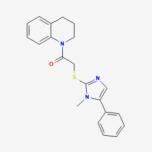 1-(3,4-Dihydro-2H-quinolin-1-yl)-2-(1-methyl-5-phenyl-1H-imidazol-2-ylsulfanyl)-ethanone