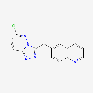 6-(1-(6-Chloro-[1,2,4]triazolo[4,3-b]pyridazin-3-yl)ethyl)quinoline