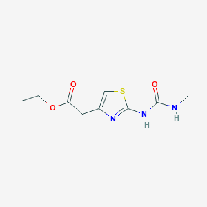 molecular formula C9H13N3O3S B8679945 Ethyl {2-[(methylcarbamoyl)amino]-1,3-thiazol-4-yl}acetate CAS No. 62557-40-8
