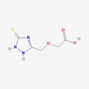 [(5-Sulfanylidene-2,5-dihydro-1H-1,2,4-triazol-3-yl)methoxy]acetic acid