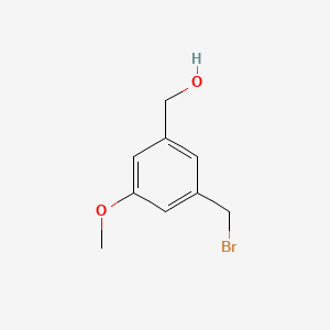 molecular formula C9H11BrO2 B8680131 1-Bromomethyl-3-hydroxymethyl-5-methoxy-benzene 