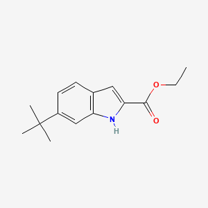 molecular formula C15H19NO2 B8680184 ethyl 6-tert-butyl-1H-indole-2-carboxylate 