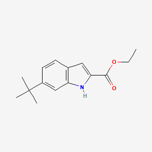 molecular formula C15H19NO2 B8680184 6-tert-Butyl-1H-indole-2-carboxylic Acid Ethyl Ester 