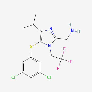 2-Aminomethyl-5-(3,5-dichlorophenylthio)-4-isopropyl-1-(2,2,2-trifluoroethyl)-1H-imidazole